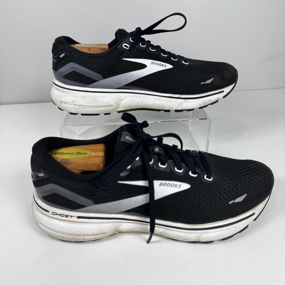 Brooks Ghost 15 Women 8.5 Running Shoes Black White 1103931D012 Neutral Sneakers